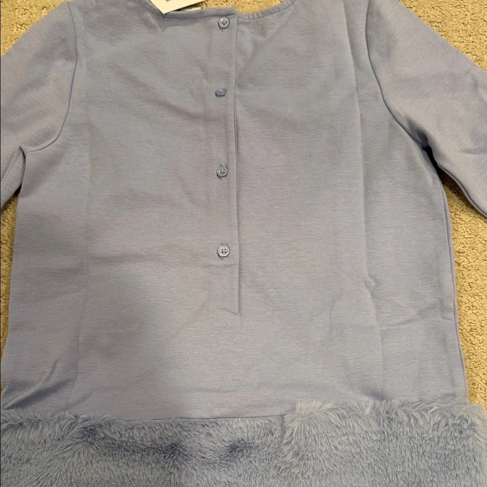 Janie and Jack Lavender Furry Hem Dress NWT
